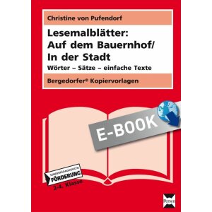 Lesemalblätter zum Thema Auf dem Bauernhof und In...