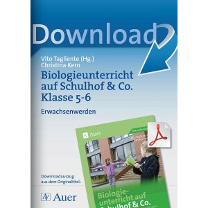 Biologieunterricht auf dem Schulhof Klasse 5/6:...