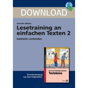 Satzteile verbinden - Lesetraining an einfachen Texten