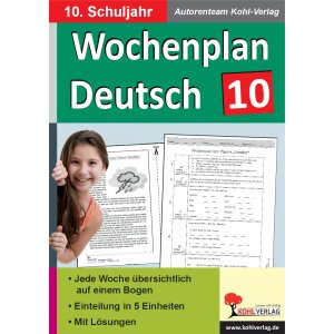 Wochenplan Deutsch - 10. Schuljahr