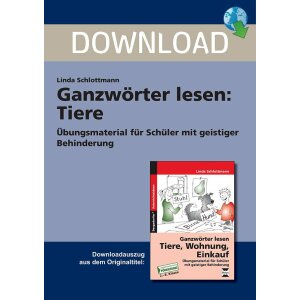 Ganzwörter zum Thema Tiere lesen