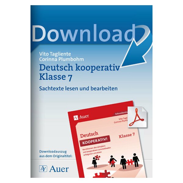 Sachtexte lesen und bearbeiten - Deutsch kooperativ Kl. 7