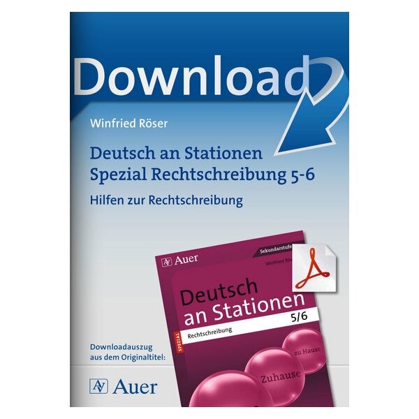 Hilfen zur Rechtschreibung - Deutsch an Stationen