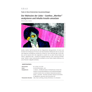 Goethe: Werther - analysieren und Inhalte kreativ umsetzen