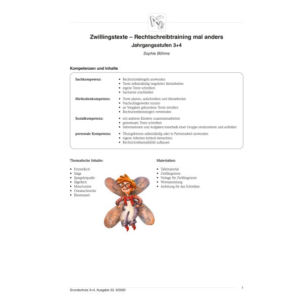 Rechtschreibtraining mal anders - Zwillingstexte