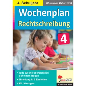 Rechtschreibung - Wochenplan Klasse 4