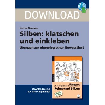 Silben klatschen und einkleben - Übungen zur phonologischen Bewusstheit