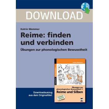 Reime finden und verbinden - Übungen zur phonologischen Bewusstheit
