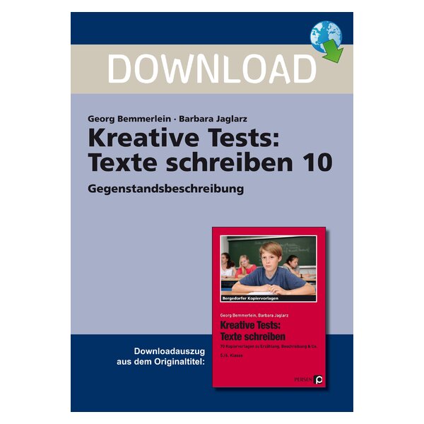 Gegenstandsbeschreibung - Kreative Tests: Texte schreiben