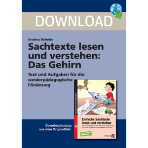 Das Gehirn - Einfache Sachtexte lesen und verstehen