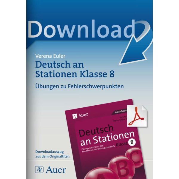 Übungen zu Fehlerschwerpunkten - Deutsch an Stationen Klasse 8