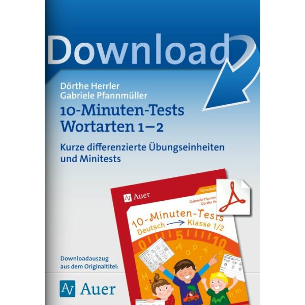 10-Minuten-Tests Deutsch: Wortarten 1 - 2