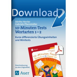 10-Minuten-Tests Deutsch: Wortarten 1 - 2