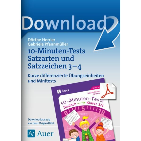 10-Minuten-Tests Deutsch: Satzzeichen Kl. 3/4