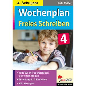 Freies Schreiben - Wochenplan Klasse 4