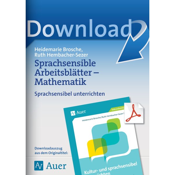 Sprachsensible Arbeitsblätter Mathematik -  Sprachsensibel unterrichten