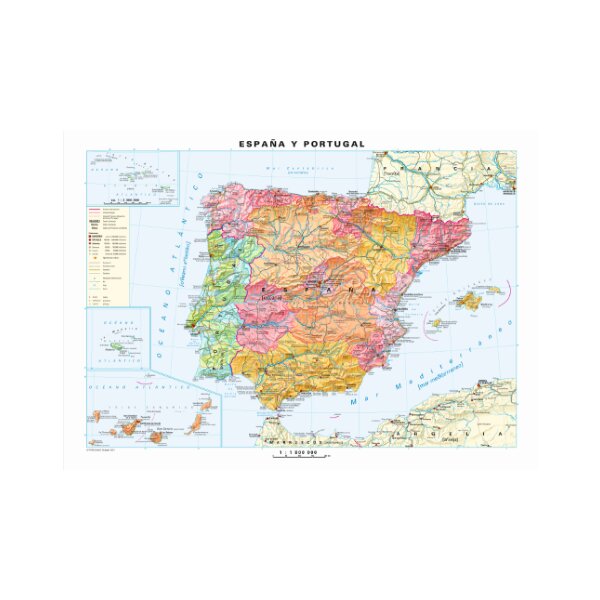 Espana y Portugal - Digitale Wandkarte mit Phonetik