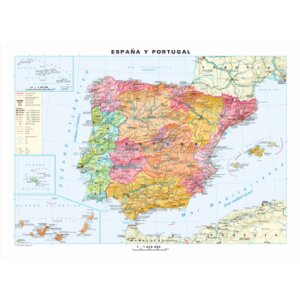 Espana y Portugal - Digitale Wandkarte mit Phonetik