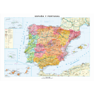 Espana y Portugal - Digitale Wandkarte mit Phonetik