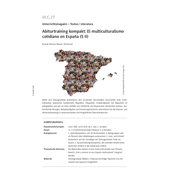 Abiturtraining kompakt: El multiculturalismo cotidiano en España