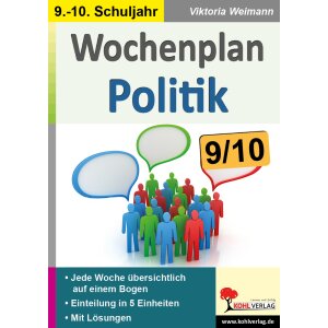 Politik Wochenplan Klassen 9/10