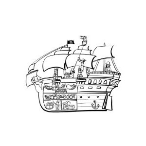 Lerntheke zum Thema Leben auf einem Piratenschiff - Alle...