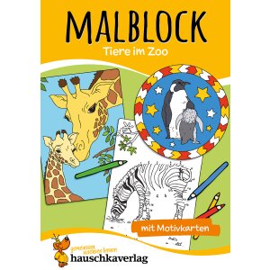 Malblock zum Ausdrucken - Tiere im Zoo