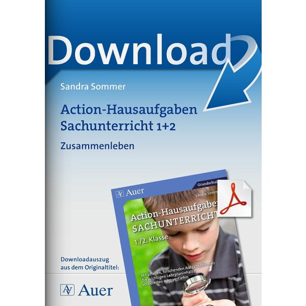 Zusammenleben - Action-Hausaufgaben Sachunterricht Klasse 1+2