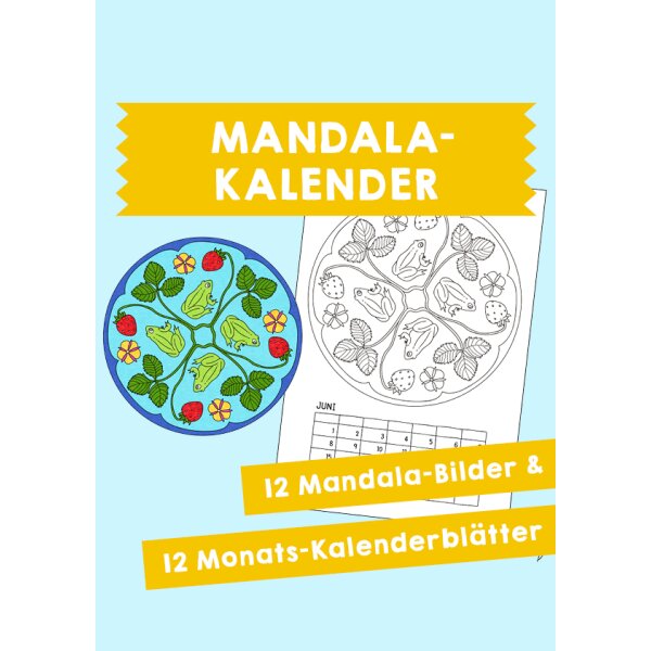 Vorlagen für einen immerwährenden Mandala-Kalender