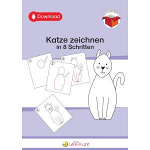 Katze zeichnen in acht Schritten