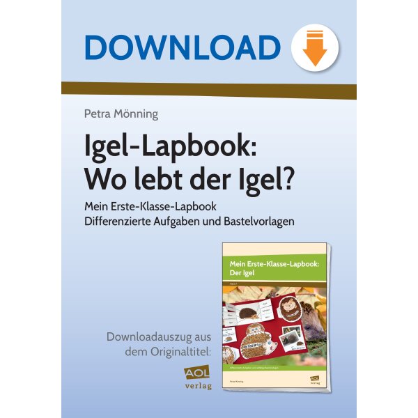 Wo lebt der Igel? - Igel-Lapbook