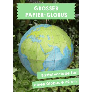 Großer Papier-Globus zum selbst basteln