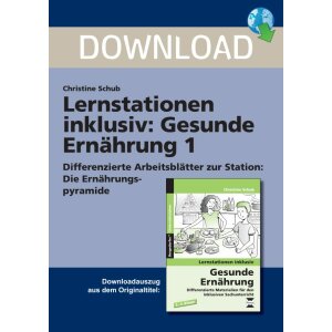 Die Ernährungspyramide - Inklusive Lernstation...