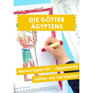 Die Götter Ägyptens - Malvorlagen und Kopierraster