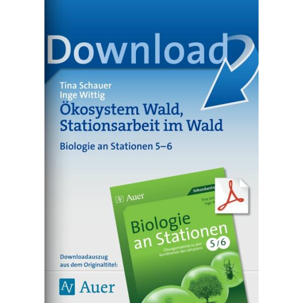 Ökosystem Wald, Stationsarbeit im Wald - Biologie an Stationen Kl. 5/6