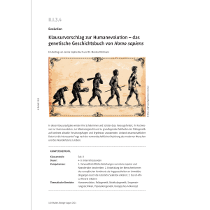 Klausurvorschlag zur Humanevolution