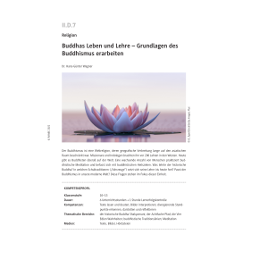 Buddhas Leben und Lehre - Grundlagen des Buddhismus...