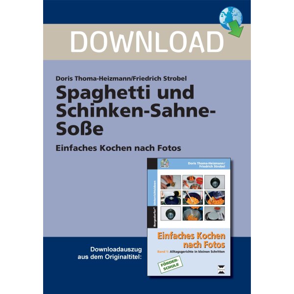 Einfaches Kochen nach Fotos -Spaghetti und Schinken-Sahne-Soße