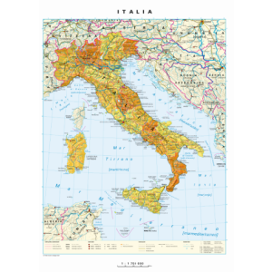 Italia - Digitale Wandkarte mit Phonetik