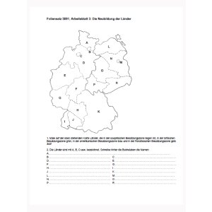 Zwei deutsche Staaten - Arbeits- und Übungsblätter