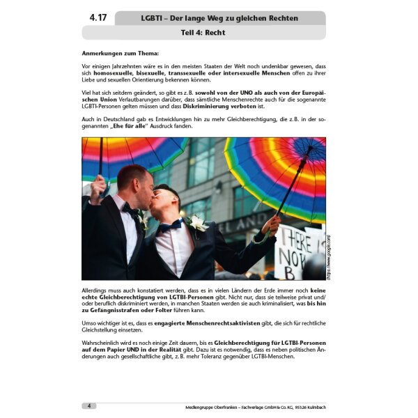 LGBTI -  Der lange Weg zu gleichen Rechten