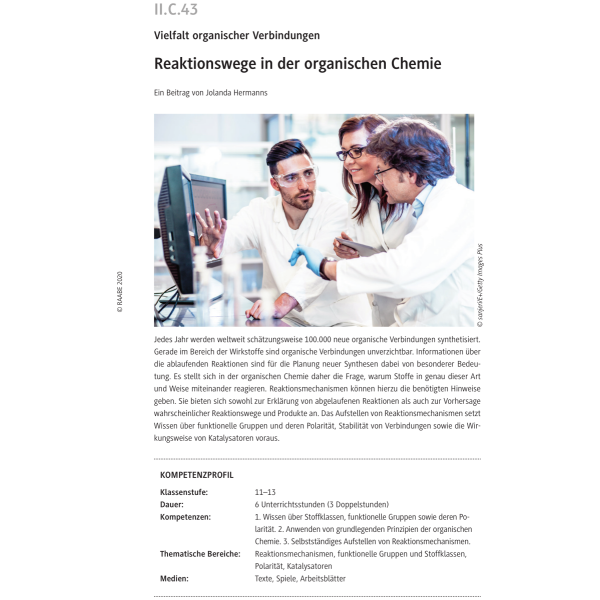 Reaktionswege in der organischen Chemie