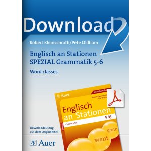 Word class - Englisch an Stationen Grammatik
