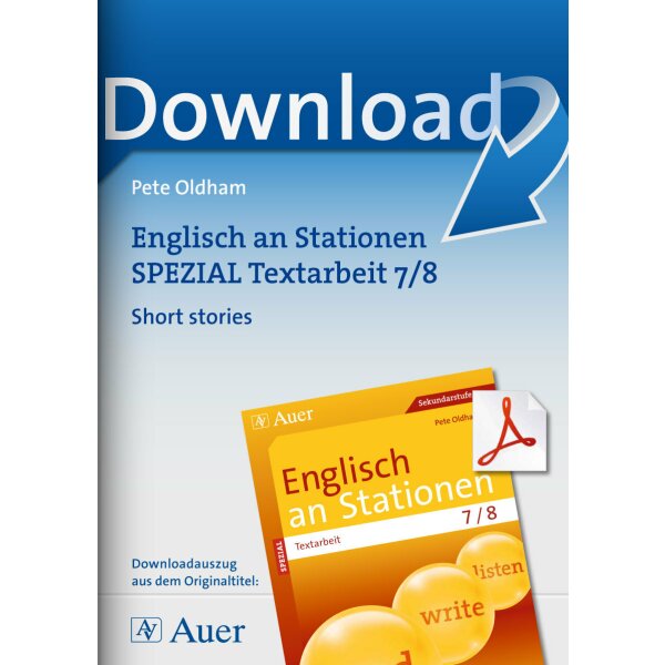 Short stories -  Englisch an Stationen Textarbeit