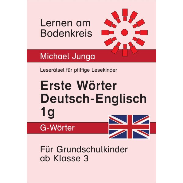 Erste Wörter mit G: Deutsch-Englisch (Wort-Bild-Karten)