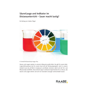 Säure/Lauge und Indikator im Distanzunterricht