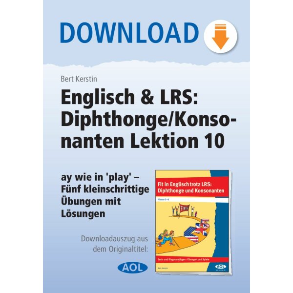 Englisch und LRS: Diphthonge/Konsonanten Lektion 10 - ay wie in play