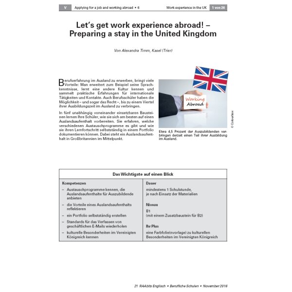 Lets get work experience abroad! - Preparing a stay in the UK