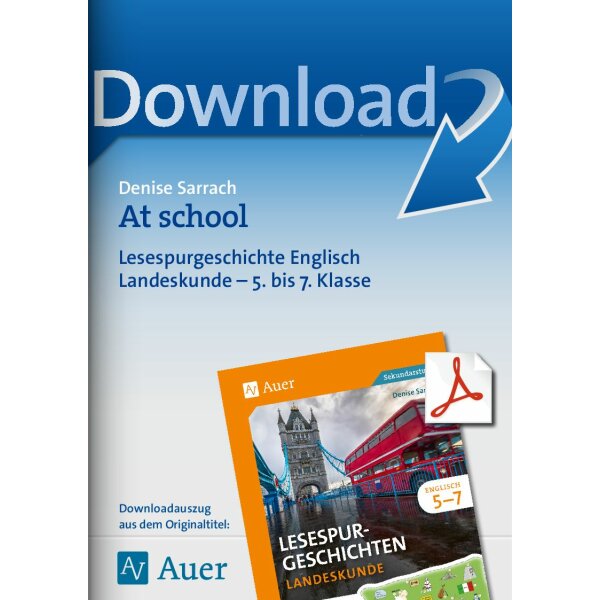 At school - Lesespurgeschichte Englisch Kl. 5-7