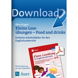 Kleine Leseübungen - Food and drinks